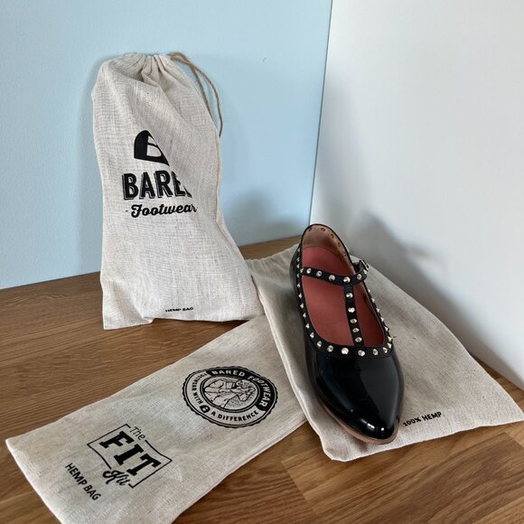 Studded Patent Leather Flats - Picture 3 of 9